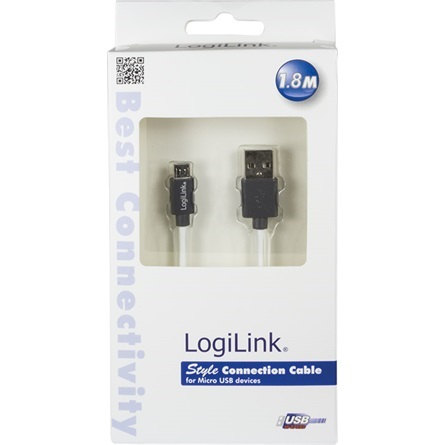 Logilink CU0063 USB 2.0 A -> USB 2.0 micro B M/M adatkábel 1.8m
