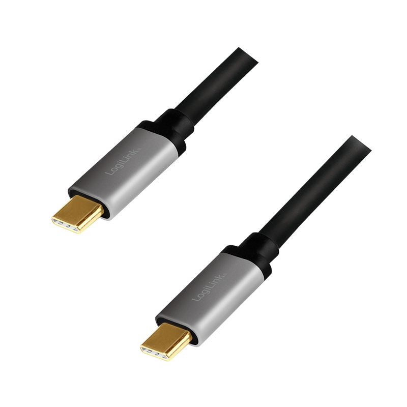 Logilink CUA0106 USB 2.0 Type-C kábel, C/M-C/M, PD, alu, 1,5 m