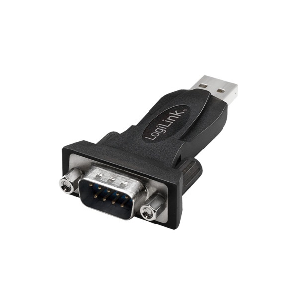 Logilink AU0002F USB 2.0 adapter, USB-A/M   DB9/M (RS232), Win 11, fekete