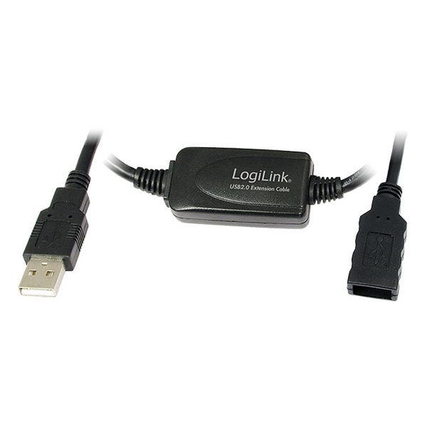 Logilink UA0147 USB 2.0 hosszabbító kábel fekete 25m