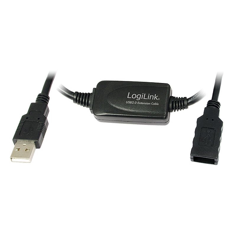 Logilink UA0147 USB 2.0 hosszabbító kábel fekete 25m