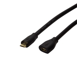 Logilink CU0123 USB 2.0 kábel, Micro-USB/M - Micro-USB/F, fekete, 2 m