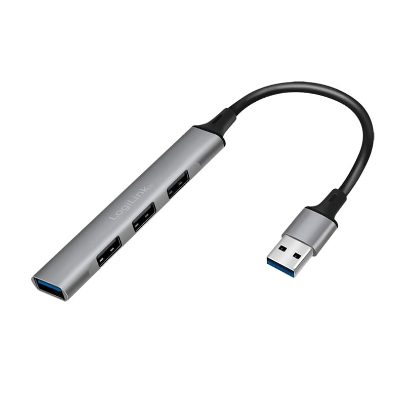 Logilink UA0391 USB 3.0, 4 portos vékony hub, alumínium házzal