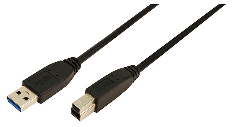 Logilink CU0025 USB 3.0 Csatlakozó kábel  A->B 2x male 3.00 méter