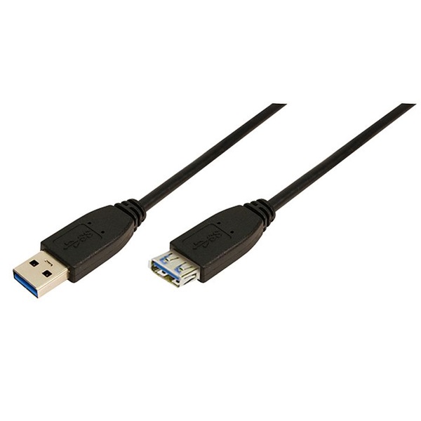 Logilink CU0041 USB 3.0 Hosszabbító kábel A típus>A típus, fekete 1m