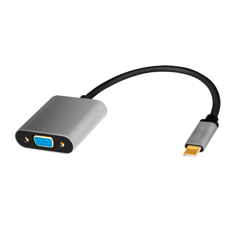 Logilink CUA0104 USB 3.2 Gen1 Type-C adapter, C/M VGA, 1080p, alu, 0,15 m