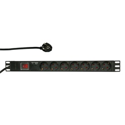 Logilink PDU7C01 19 "PDU 7 x CEE7 / 3 aljzat, túlfeszültség-védelemmel és kapcsolóval