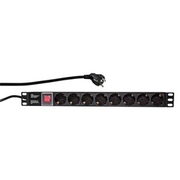 Logilink PDU8C01 19" PDU 8-as CEE 7/3, kapcsolóval
