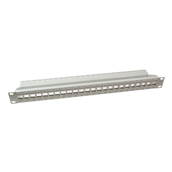 Logilink NK4044 19" Patch panel 24 Keystone jack csatlakozóhoz, 1U, szürke
