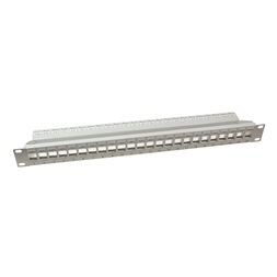 Logilink NK4044 19" Patch panel 24 Keystone jack csatlakozóhoz, 1U, szürke