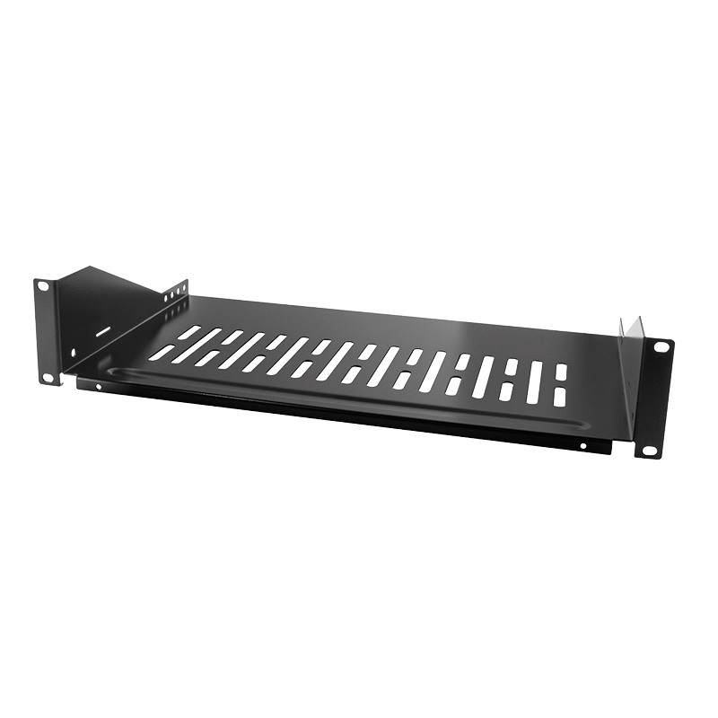 Logilink SF2C45B 19" konzolos polc, elülső csavaros rögzítés, fekete