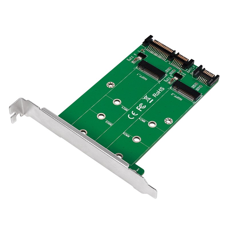Logilink PC0086 2x SATA   2x M.2 SATA SSD adapter