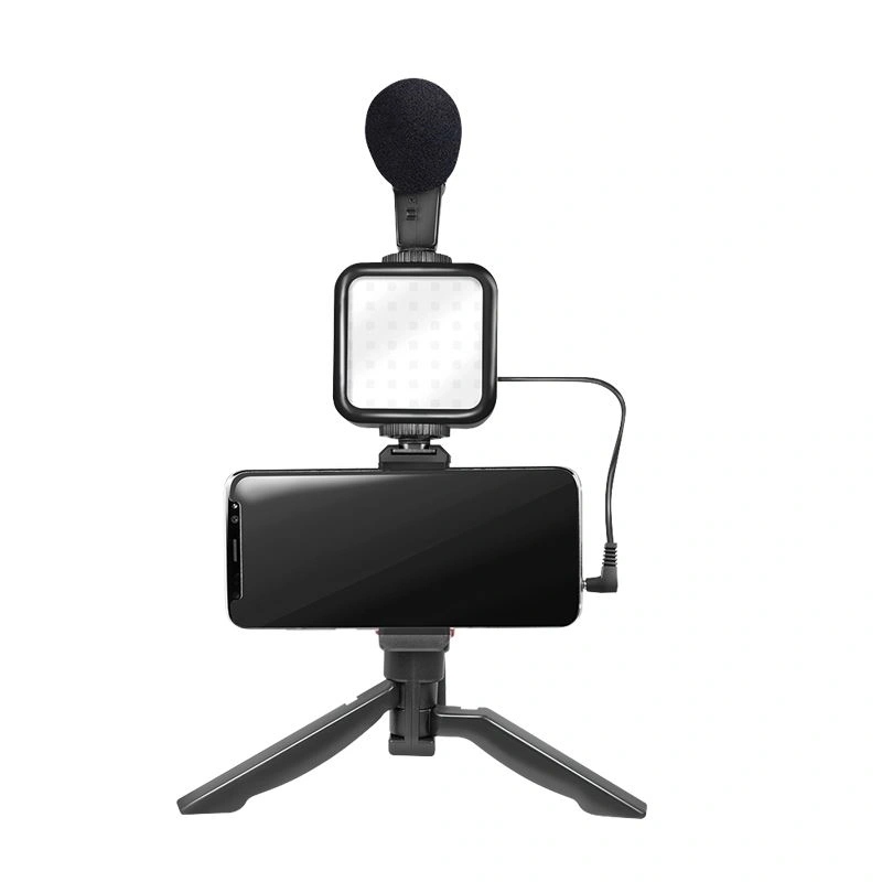 Logilink AA0157 Vlogger Kit LED fénnyel, mikrofonnal + állvánnyal, 4,7-7"-os okostelefonokhoz