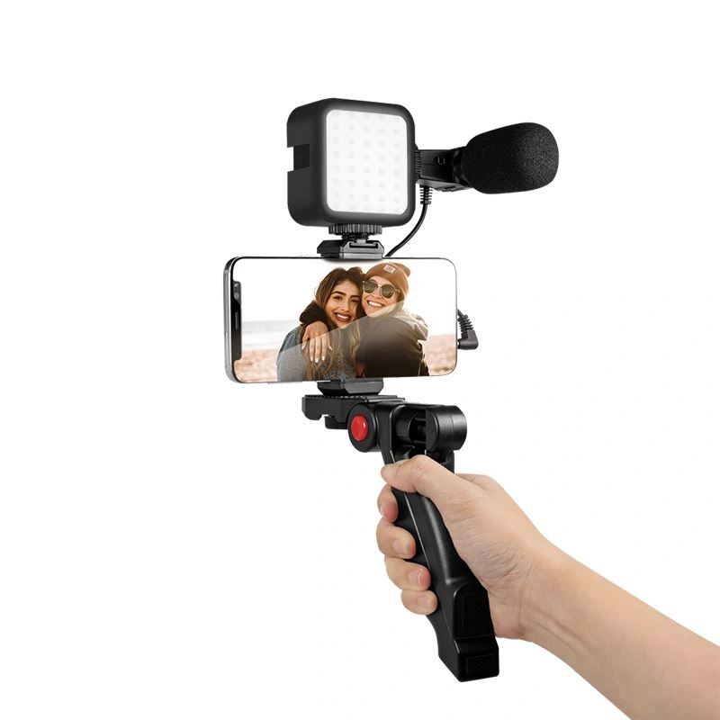 Logilink AA0157 Vlogger Kit LED fénnyel, mikrofonnal + állvánnyal, 4,7-7"-os okostelefonokhoz