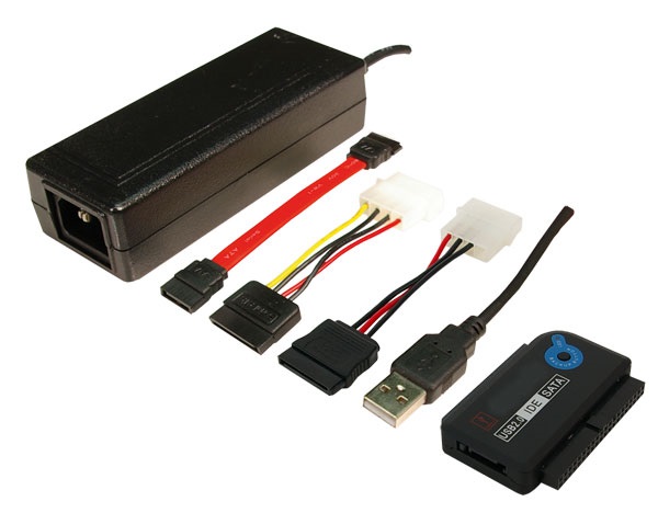 Logilink AU0006C USB 2.0-ás IDE & SATA adapter, OTB funkcióval2.5"/3.5" IDE és Serial ATA HD-hez