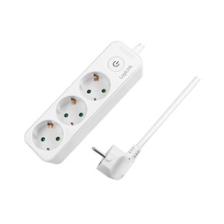 Logilink LPS244 Aljzat 3-as + kapcsoló, 3x CEE 7/3, 1,5 m, fehér