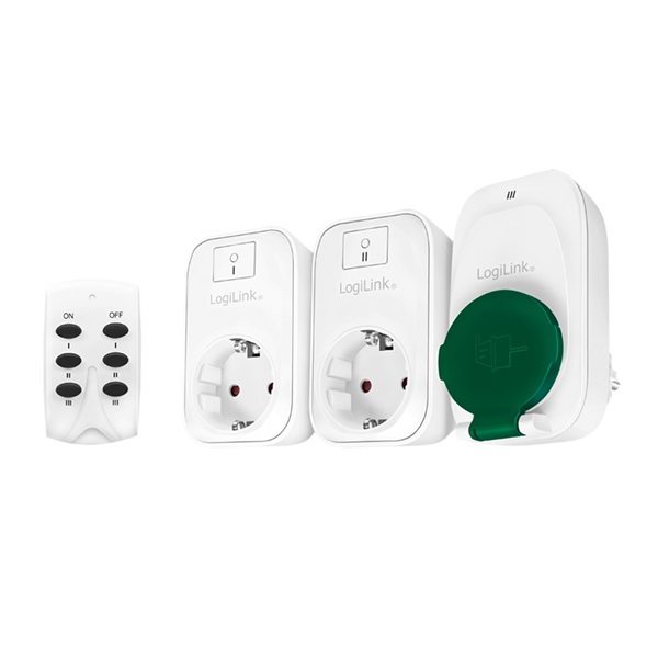 Logilink EC0009 Aljzatkészlet távirányítóval, 2x beltéri, 1x kültéri (IPX4)