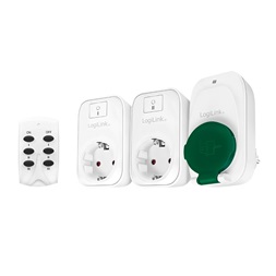 Logilink EC0009 Aljzatkészlet távirányítóval, 2x beltéri, 1x kültéri (IPX4)