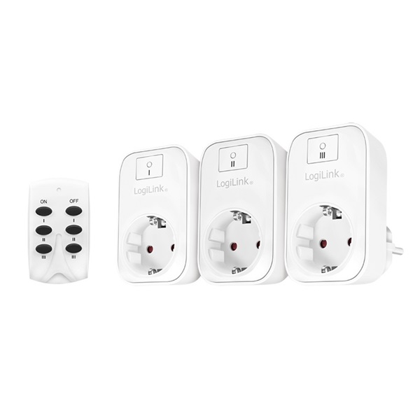 Logilink EC0007 Aljzatkészlet távirányítóval, 3x CEE 7/3, beltéri