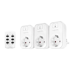 Logilink EC0007 Aljzatkészlet távirányítóval, 3x CEE 7/3, beltéri