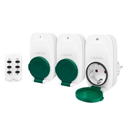 Logilink EC0008 Aljzatkészlet távirányítóval, 3x CEE 7/3, kültéri (IPX4)