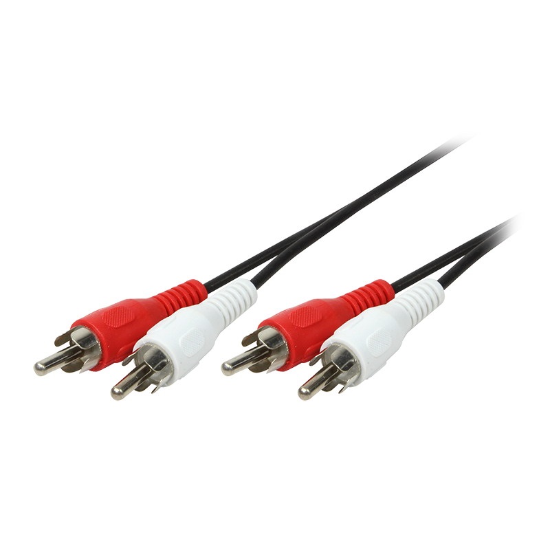 Logilink CA1039 Audiokábel, 2x RCA/M   2x RCA/M, fekete, 2,5 m