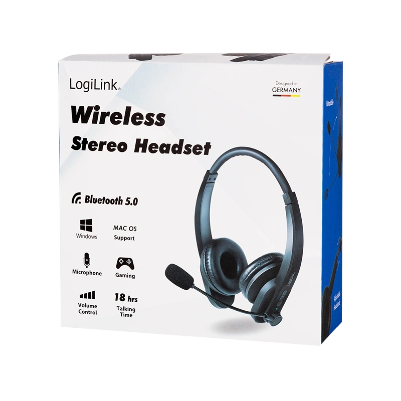 Logilink BT0060 Bluetooth sztereó headset, mikrofon