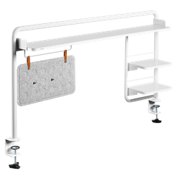 Logilink EO0047 Befogható asztali tálca, 1295 x 218 x 757 mm, fehér