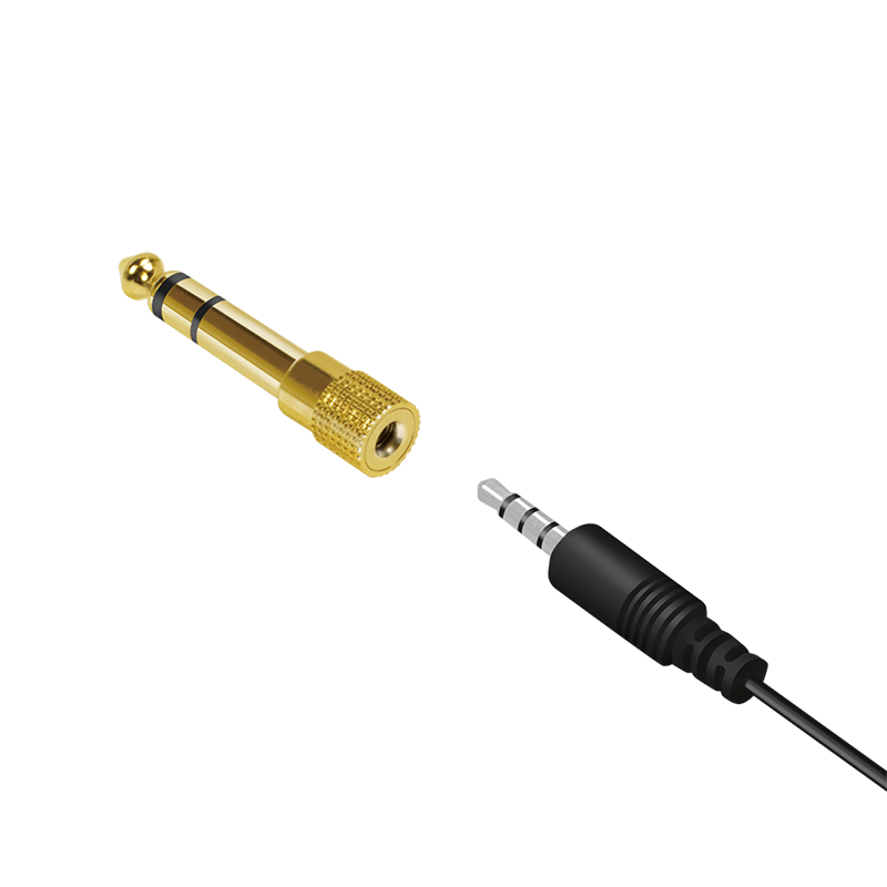 Logilink CA1213 Audio adapter, 6,35 mm-es 3 tűs/M 3,5 mm-es 3 tűs/F, cink