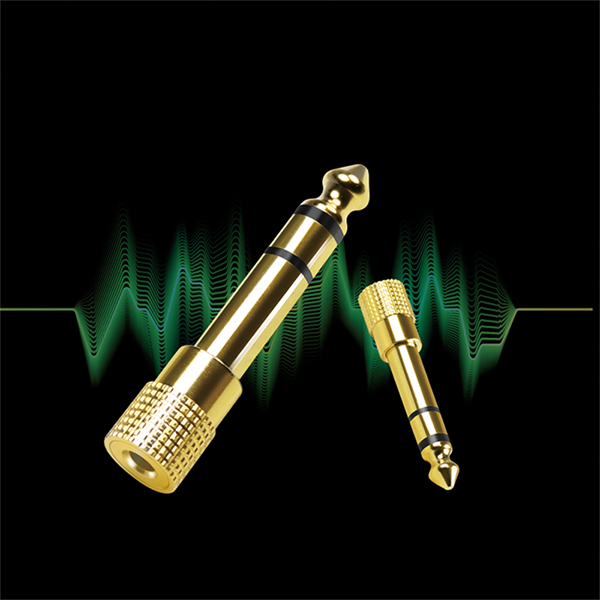 Logilink CA1213 Audio adapter, 6,35 mm-es 3 tűs/M 3,5 mm-es 3 tűs/F, cink