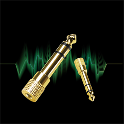 Logilink CA1213 Audio adapter, 6,35 mm-es 3 tűs/M 3,5 mm-es 3 tűs/F, cink