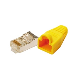 Logilink MP0015 CAT-5 Moduláris csatlakozó, árnyékolt, törésgátlóval 100db, sárga