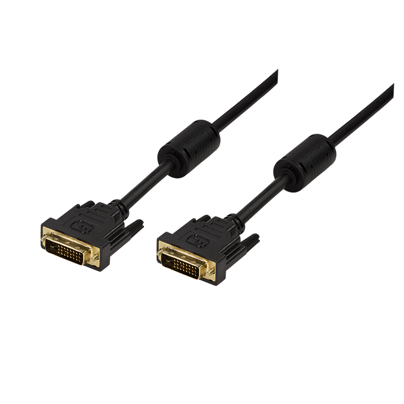 Logilink CD0001 DVI kábel, DVI-D/M - DVI-D/M, 1080p, 2x ferrit, 2 m