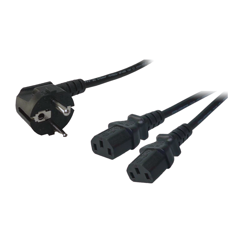 Logilink CP101 Y-tápkábel-C13 apa - IEC13 anya