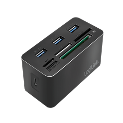 Logilink CR0046 8 portos mini fekete USB 3.2 Gen 1 dokkoló állomás
