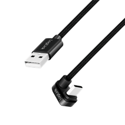 Logilink CU0192 USB 2.0 Type-C kábel, C/M 180 fok - USB-A/M, alu, fekete, 1 m