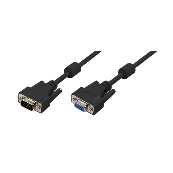 Logilink CV0004 VGA kábel, HD15/M   HD15/F, 1080p, 2x ferrit, 1,8 m