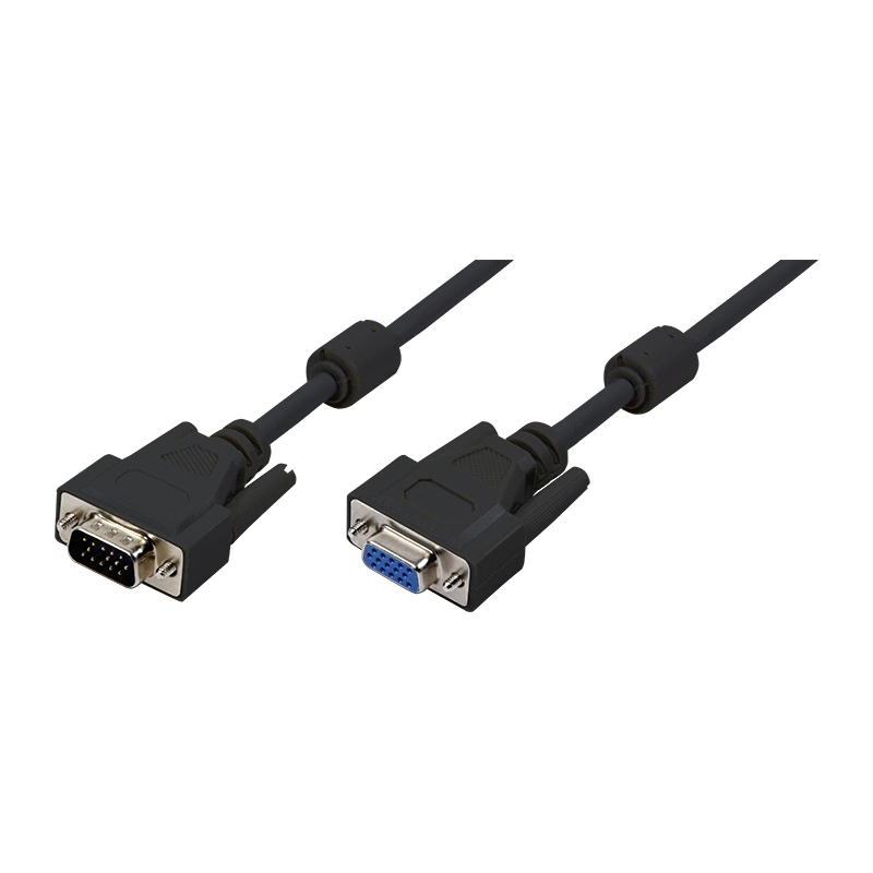 Logilink CV0005 VGA kábel, HD15/M   HD15/F, 1080p, 2x ferrit, 3 m