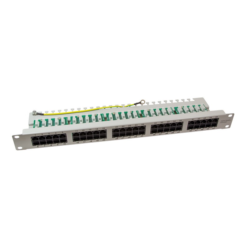 Logilink NP0051 Cat.3 ISDN telefonos patch panel 50-port, szürke