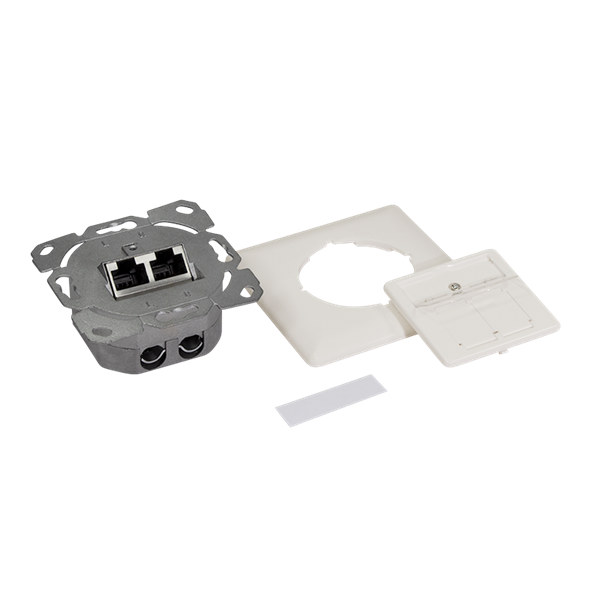 Logilink NP0128 Cat.6A fali aljzat 2xRJ45 STP, függőleges, tiszta fehér