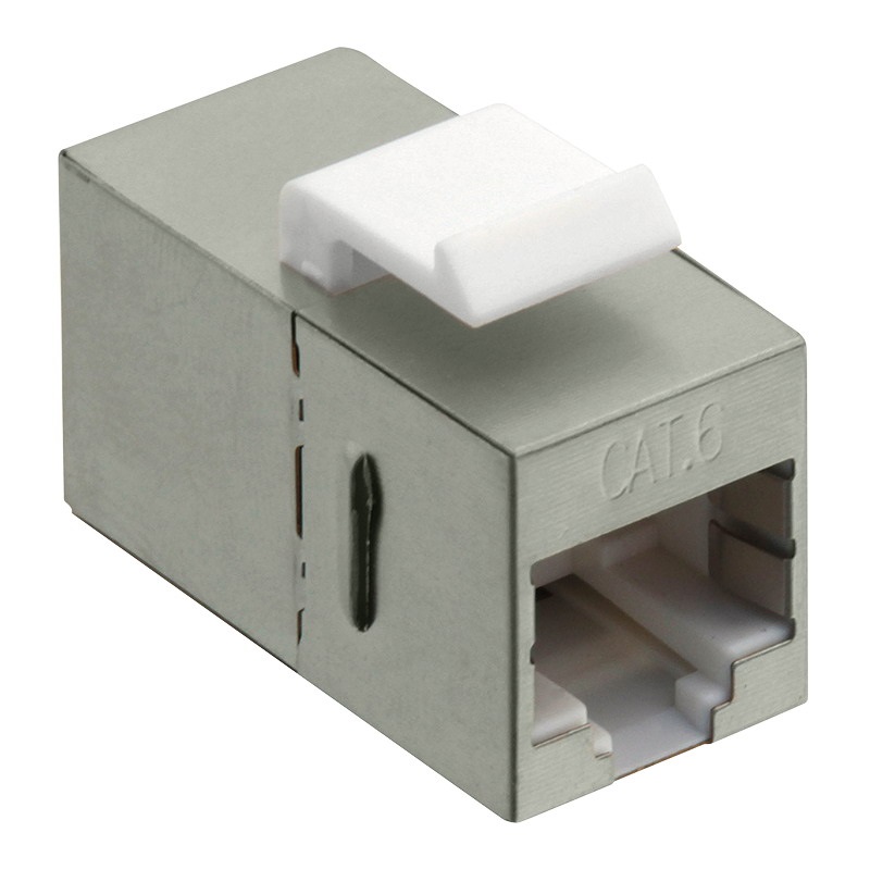 Logilink NK4011 Cat.6 Keystone Inline csatlakozó, STP, 14,6 mm széles, fém