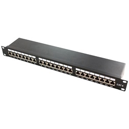Logilink NP0048 Cat.6 Patch Panel 24-port 19" STP, fekete, PrimeLine, 24-port, fekete