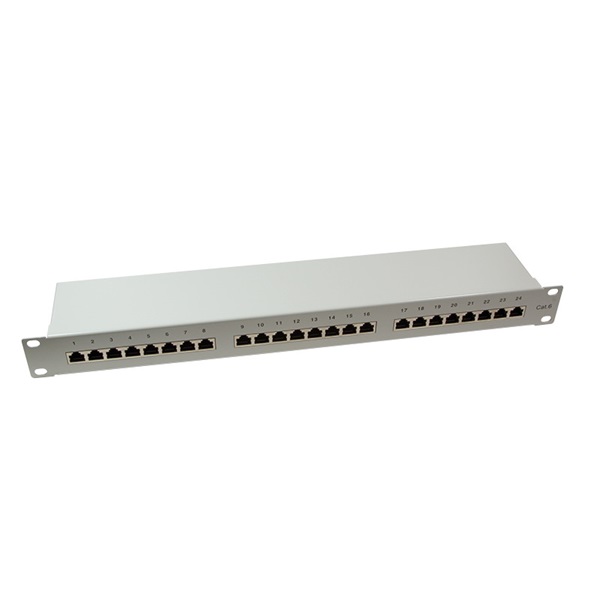 Logilink NP0053 Cat.6 Patch Panel 24-port 19" STP, szürke, EconLinie,