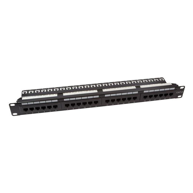 Logilink NP0004A Cat.6 Patch Panel 24 portos UTP, 180 -os, PrimeLine