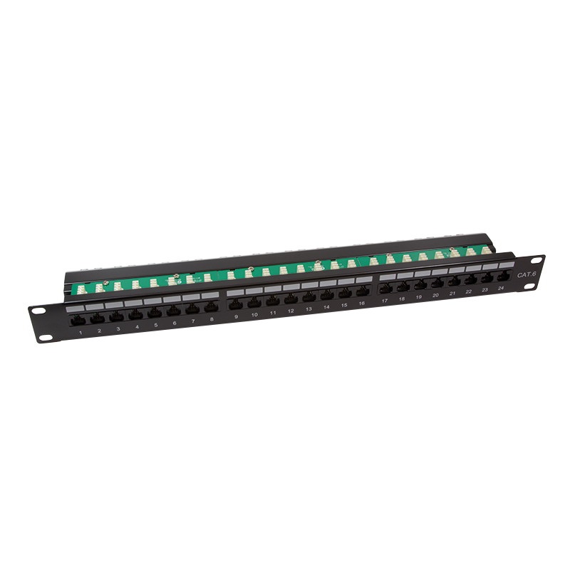 Logilink NP0033 Cat.6 Patch Panel 24 portos UTP, 90 -os, PrimeLine