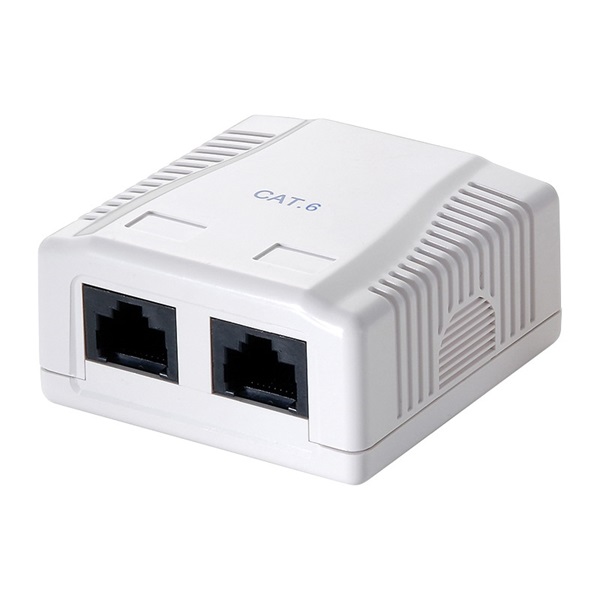 Logilink NP0072 Cat.6 aljzat 2 x RJ45, fehér