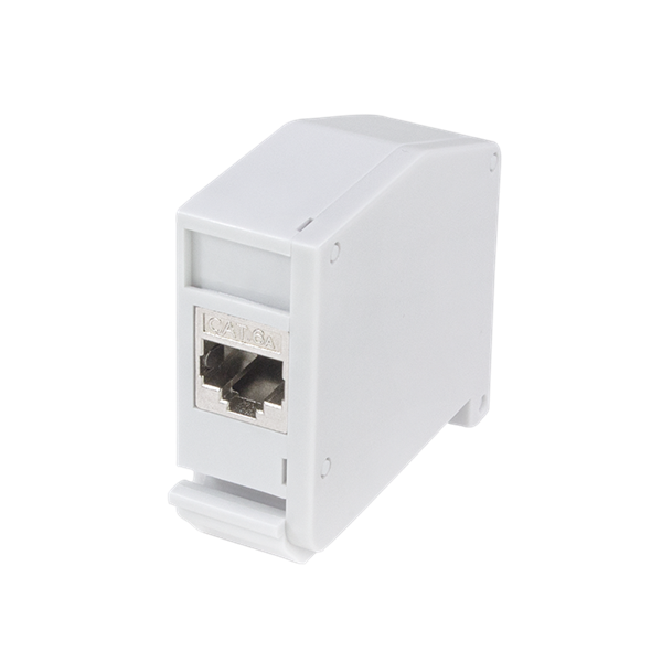 Logilink MP0056 DIN-sínes adapter Cat.6A soros csatlakozóval, árnyékolt, 2x RJ45 aljzat