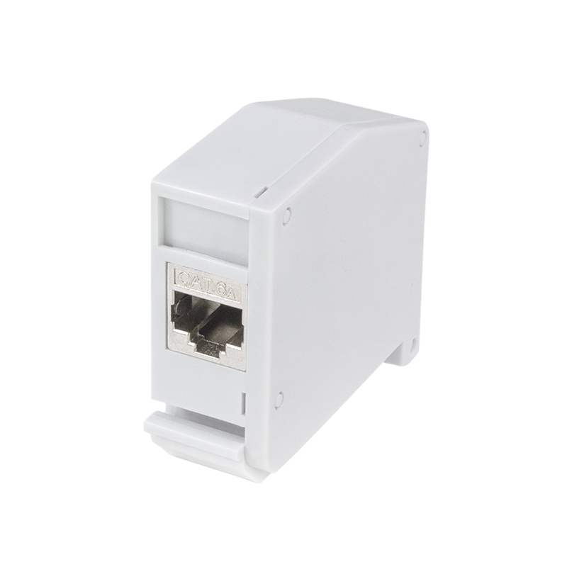 Logilink MP0056 DIN-sínes adapter Cat.6A soros csatlakozóval, árnyékolt, 2x RJ45 aljzat