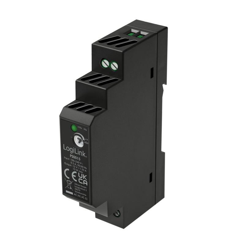 Logilink PS0015 DIN-sínes tápegység 15 W / 12 V