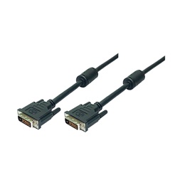 Logilink CD0002 DVI kábel, DVI-D/M - DVI-D/M, 1080p, 2x ferrit, 3 m
